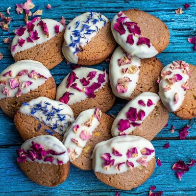 Polly's Petals Flower Recipe: Rose, Pistachio & White Chocolate Cookies