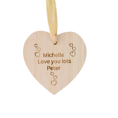 Personalised Wooden Heart 7cm Keepsake Decoration – Perfect for Any Occasion The Rose Press Garden