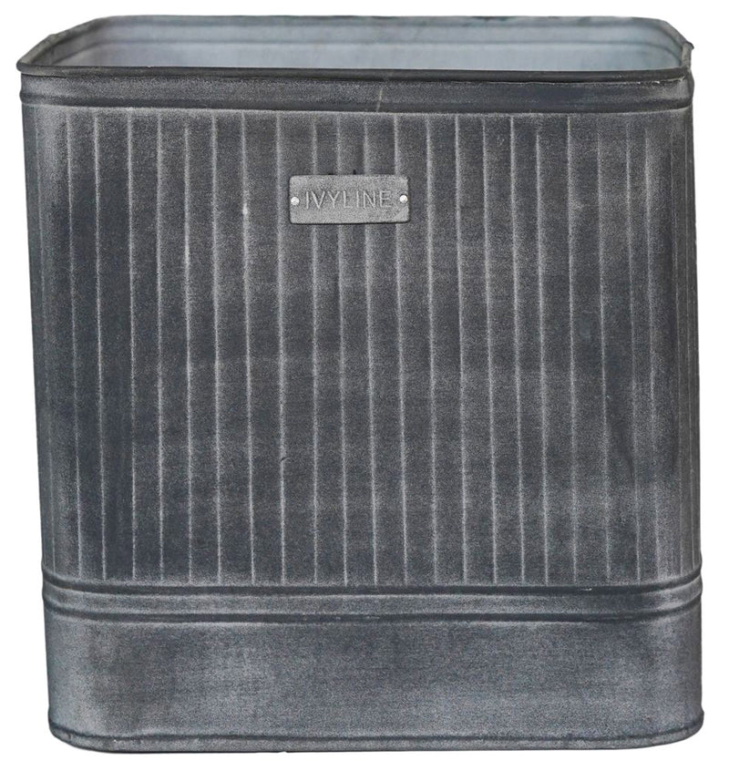 Outdoor Hampton Square Galvanised Metal Planter
