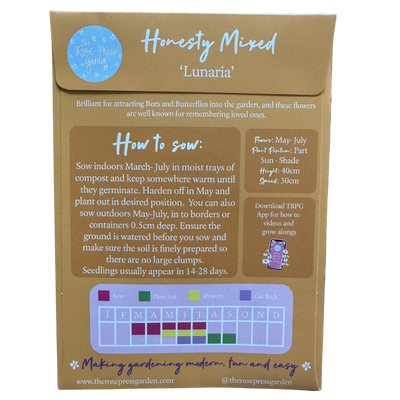 Honesty Mixed 'Lunaria' Seeds The Rose Press Garden