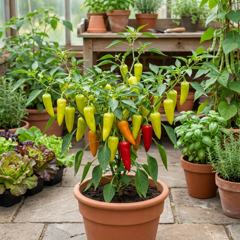 Set of 3 or 6 Large Chilli Pepper Plants - Hungarian Hot Wax, Ready to ...