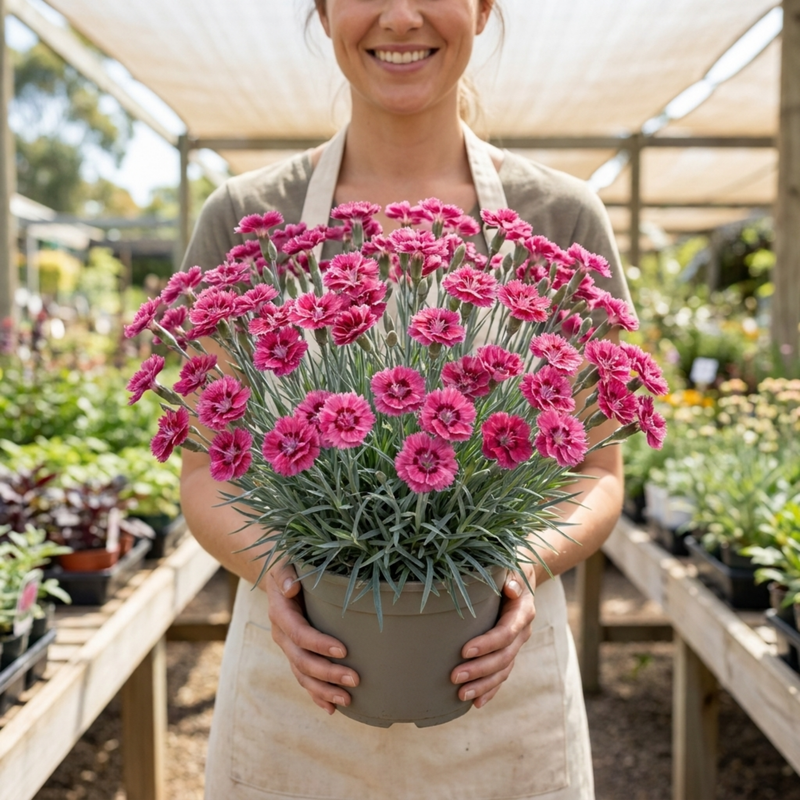1 Cottage Pinks Dianthus Sugar Raspberry Plant, Hardy Summer Flowering ...