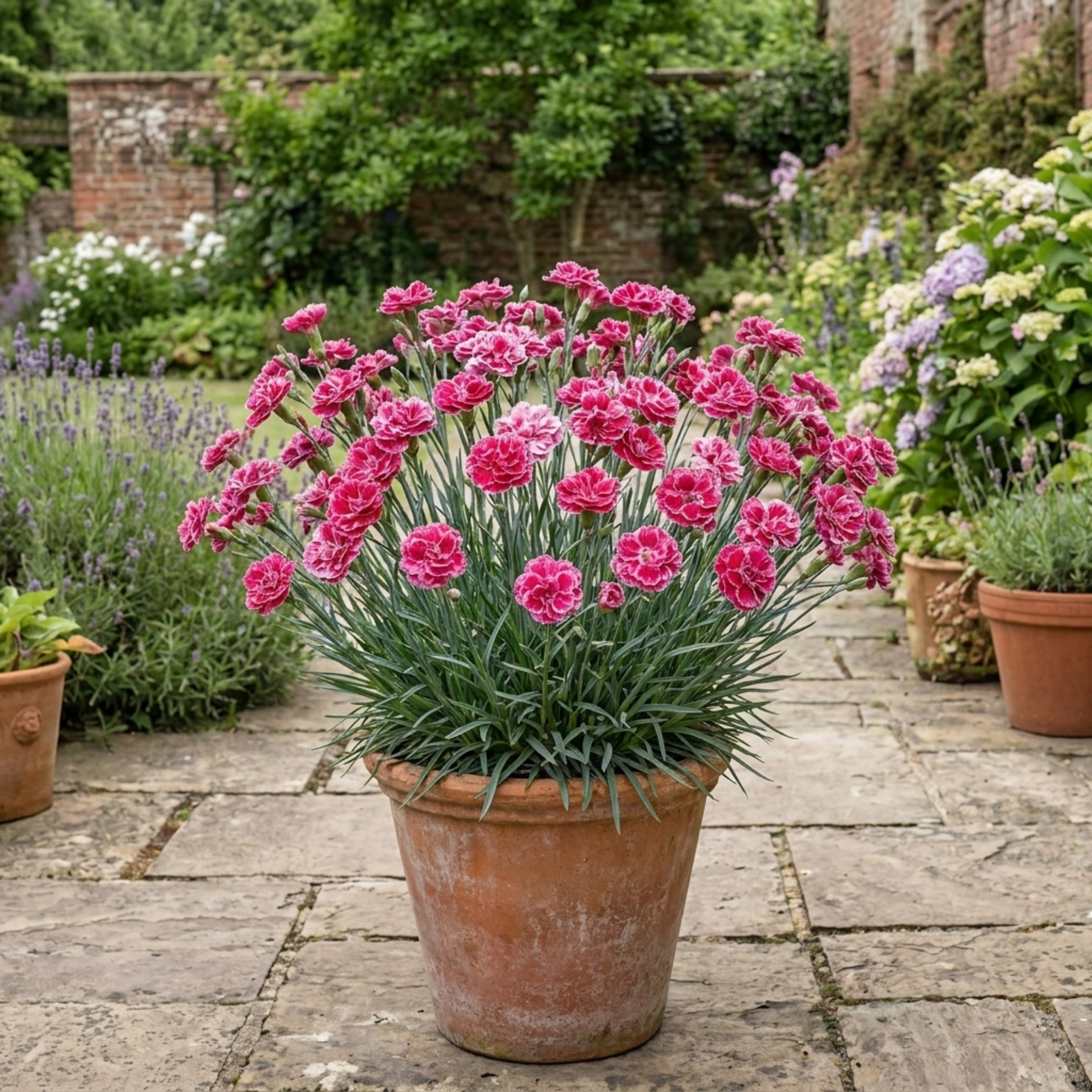 1 Cottage Pinks Dianthus Sugar Raspberry Plant, Hardy Summer Flowering ...