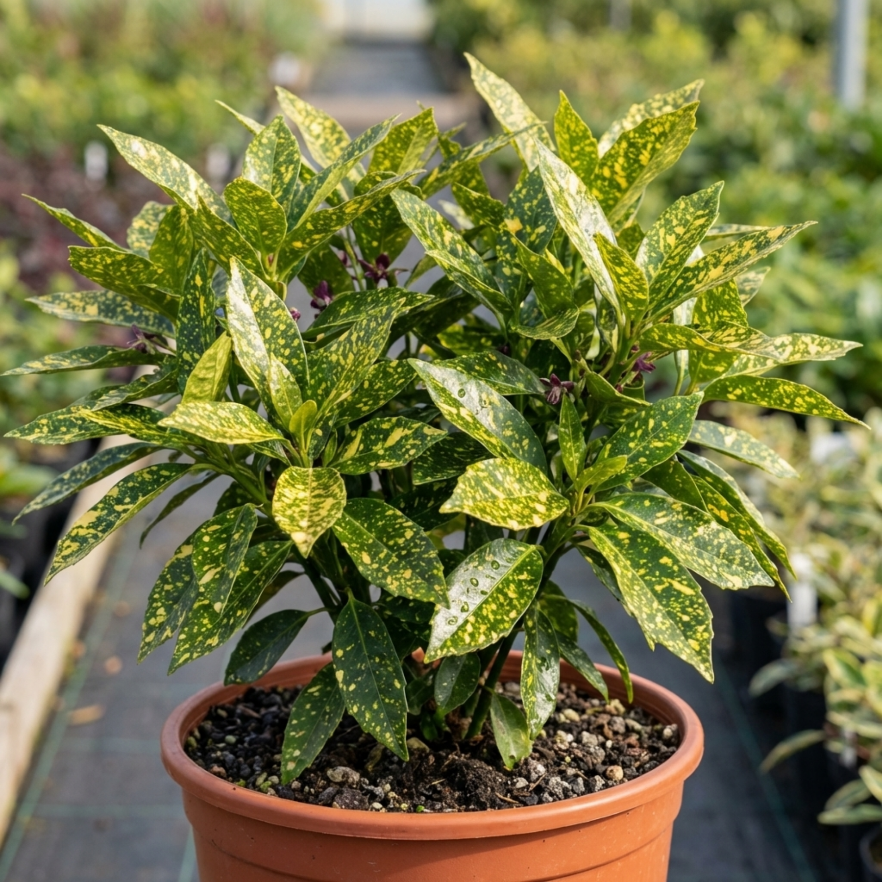 Aucuba Japonica Variegata Spotted Laurel Evergreen Shrub The Rose Aucuba Japonica Variegata Spotted Laurel Evergreen Shrub The Rose