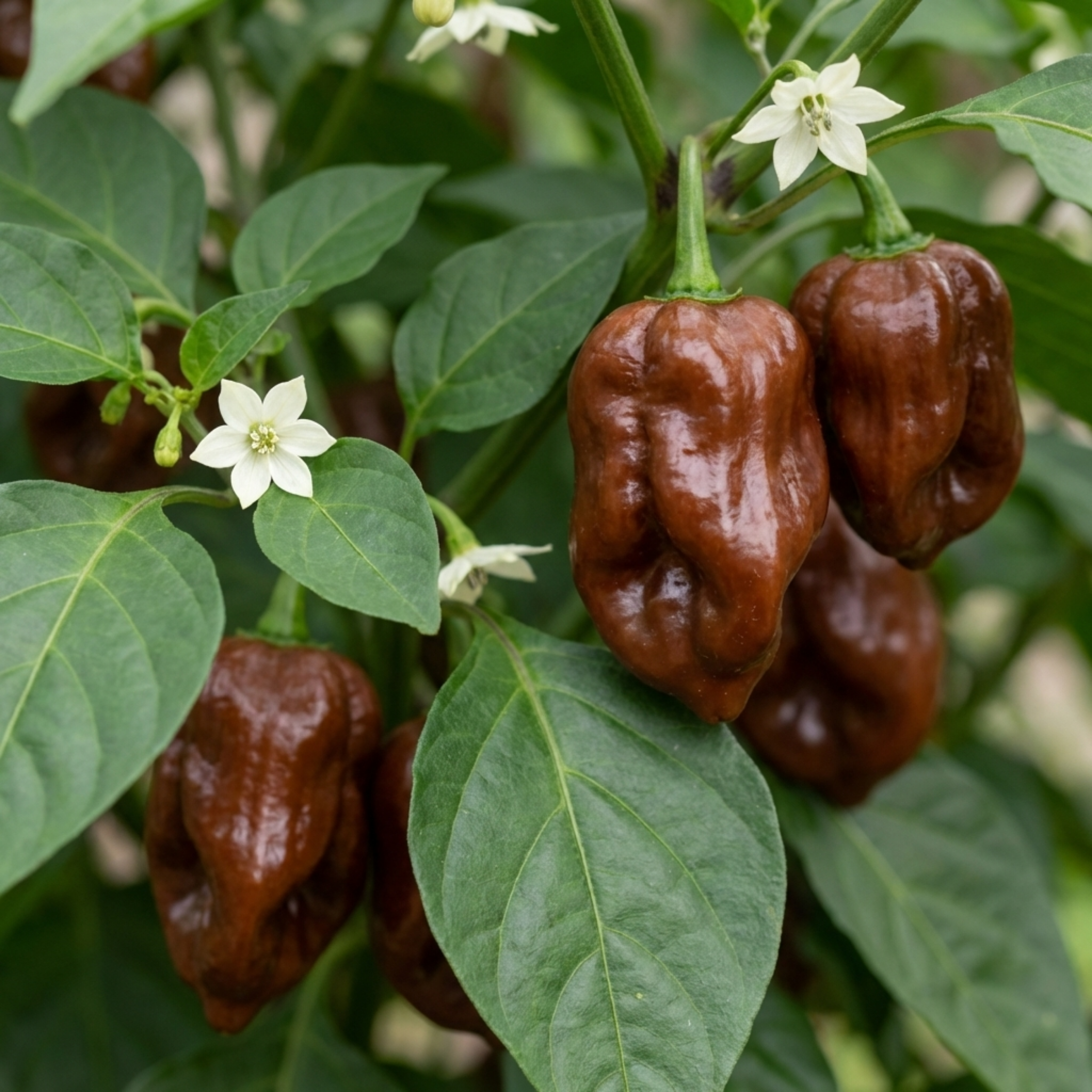 Set of 3 or 6 Large Chilli Pepper Plants - Habanero Chocolate, Ready t ...