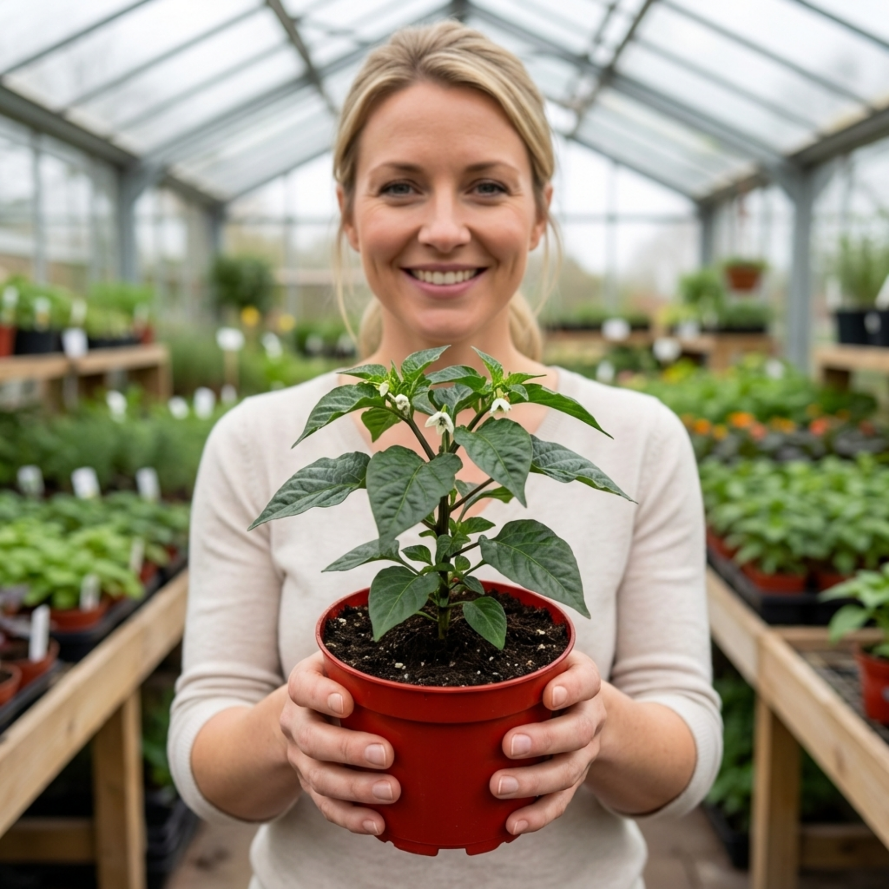 Set of 3 or 6 Large Chilli Pepper Plants - Habanero Chocolate, Ready t ...